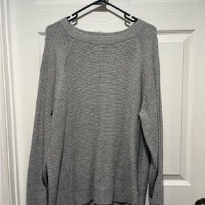 Old Navy Women's Heather Gray Crew Neck Sweater